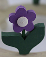 Sebastian design kleine Blume lila, 4 mm Holzdübel
