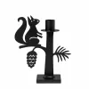 Bengt & Lotta SQUIRREL Eichhörnchen Kerzenständer schwarz H 18 cm schwedisch
