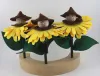 Sonnenblumen Kinder, Filzsonnenblume mit Holzstiel, Steckfigur für Holzkranz