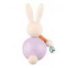 Rückseite Aarikka Osterhase Jänö mit Karotte, lavendel, h 8,5 cm