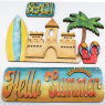 Hello Summer Set, Addon für LKW und Holzbrett, Sandburg, Sufbrett, Flip Flops, Palme, handbemalt