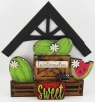 Wassermelonen Set, Addon für LKW und Holzbrett, Wassermelonenkiste, Ameisen, Erdbeerpreisschild, handbemalt