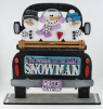 Motivset Schneemänner, 3-teilig für Pickup Truck, weiß, blau, lila