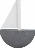 Sebastian design großes Boot, flach, grau, h 9,5 cm