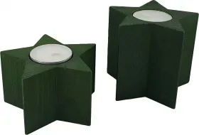 Sebastian design Teelichthalter Set Stern dunkelgrün, 2-teilig Sebastian design Teelichthalter Set Stern dunkelgrün, 2-teilig