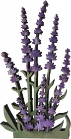 Steckfigur Lavendel, h 11 cm, grün lila, mehrlagig, handbemalt, für Holzkränze Steckfigur Lavendel, h 11 cm, grün lila, mehrlagig, handbemalt, für Holzkränze