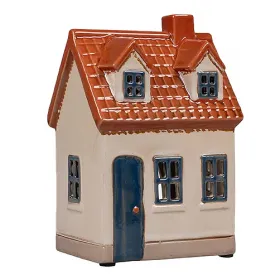 Det Gamle Apotek kleines Keramik Haus beige für Teelicht, H 15cm, blaugraue Tür, Fenster, rotes Dach Det Gamle Apotek kleines Keramik Haus beige für Teelicht, H 15cm, blaugraue Tür, Fenster, rotes Dach