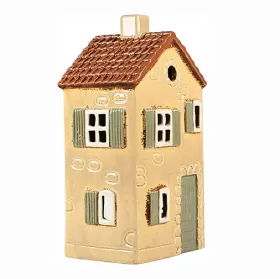 Det Gamle Apotek gelbes Keramikhaus für Teelicht mit Fensterläden, Mauersteien, H 21cm Det Gamle Apotek gelbes Keramikhaus für Teelicht mit Fensterläden, Mauersteien, H 21cm