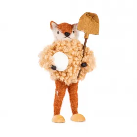 Baden Fuchs mit Schneeball und Schaufel braun H 15 cm Dekofigur Herbst Winter Baden Fuchs mit Schneeball und Schaufel braun H 15 cm Dekofigur Herbst Winter