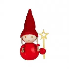 Aarikka Elf Mädchen Sternenträger rot h 9 cm finnische Weihnachtsfigur Tonttu Aarikka Elf Mädchen Sternenträger rot h 9 cm finnische Weihnachtsfigur Tonttu