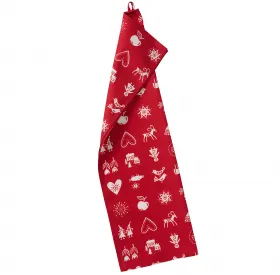 Klippan Lotta's Christmas kitchen towel red 46x70 cm Bengt & Lotta Klippan Lotta's Christmas kitchen towel red 46x70 cm Bengt & Lotta