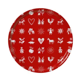 Bengt & Lotta Lotta´s Weihnachten Tablett rund Ø 31 cm rot Bengt & Lotta Lotta´s Weihnachten Tablett rund Ø 31 cm rot