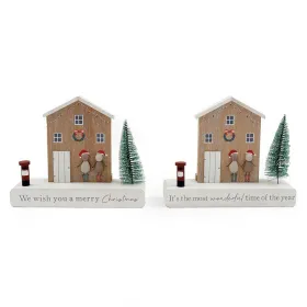 Holzdisplay Weihnachten Haus Tanne Briefkasten Steinmännchen h 17 cm Holzdisplay Weihnachten Haus Tanne Briefkasten Steinmännchen h 17 cm