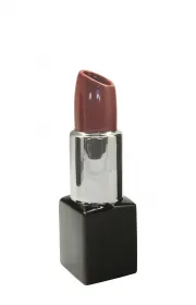 Gilde Vase Lippenstift Milano Keramik rot schwarz silberfarben H 20 cm