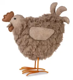 Baden collection flauschiges, großes Huhn braun H 30 cm