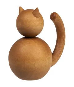 Aarikka Kissa Wild Katze H 6,5 cm Buche Ahorn finnische Dekoration