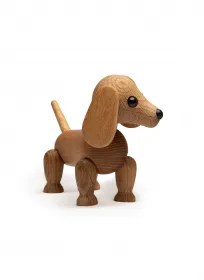 Spring Copenhagen Amigo Holz Dackel H 9,5 cm Eiche nachhaltiges Geschenk