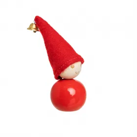 Aarikka Frost Elf Jingle mit Glöckchen rot h 9 cm finnische Weihnachtsfigur