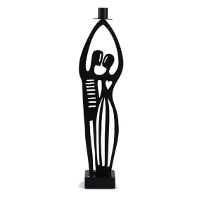 Bengt & Lotta mittlerer Kerzenhalter The Kiss - der Kuss schwarz h 31 cm