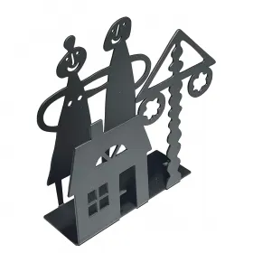 Bengt & Lotta Midsommer Serviettenständer aus Stahl – Schwarz, 14 cm