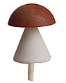 Sebastian Steckfigur kleiner Pilz braun mit 4 mm Holzdübel