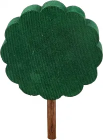 Steckfigur kleiner schwedischer Baum dunkelgrün braun h 7 cm für kleine Holzkränze