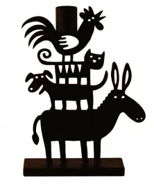 Bengt & Lotta DONKEY PYRAMID kleiner Kerzenhalter, schwarz Bengt & Lotta DONKEY PYRAMID kleiner Kerzenhalter, schwarz