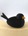 Sebastian Steckfigur kleiner Vogel 4 mm Holzdübel schwarz für kleine Holzkränze