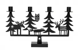 Bengt & Lotta CHRISTMAS FOREST großer Kerzenständer schwarz h 24 cm schwedische Deko Bengt & Lotta CHRISTMAS FOREST großer Kerzenständer schwarz h 24 cm schwedische Deko