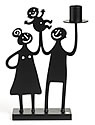 Bengt & Lotta großer Kerzenhalter FAMILY schwarz