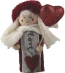 Valentinstag - Mädchen mit Herzluftballon und Herzband, H 10 cm Valentinstag - Mädchen mit Herzluftballon und Herzband, H 10 cm