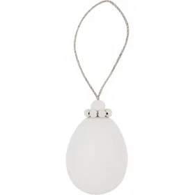 Aarikka Osterei dekoriert, zum Hängen, weiß