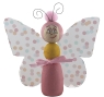 Schmetterling mit gepunkteten Flügeln rosa/gelb, H 10 cm Schmetterling mit gepunkteten Flügeln rosa/gelb, H 10 cm