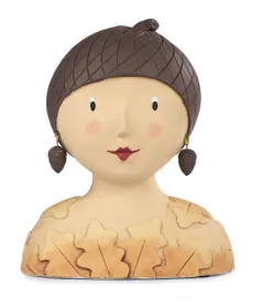 Lady head with a cap, h 25 cm, brown Lady head with a cap, h 25 cm, brown