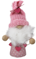 Valentinstag - Wichtel Mann mit Herzkette, rosa, H 10 cm Valentinstag - Wichtel Mann mit Herzkette, rosa, H 10 cm