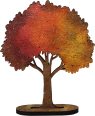 Herbstbaum, handbemalt, H 12 cm, Herbstfarben, Kranzfigur Herbstbaum, handbemalt, H 12 cm, Herbstfarben, Kranzfigur